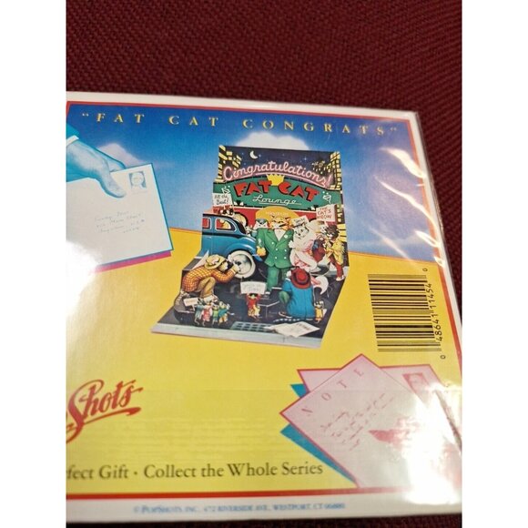 PopShots Fat Cat Congrats 3D Pop-Up Greeting Card Congratulations - Picture 5 of 7